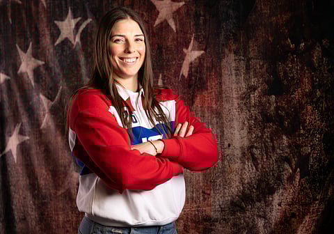 US Captain Hilary Knight pose for a photo