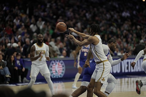 Boston Celtics players in action during an NBA match