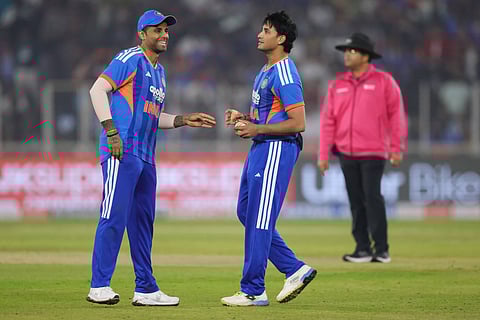 In-form Abhishek Sharma with Indian captain Suryakumar Yadav