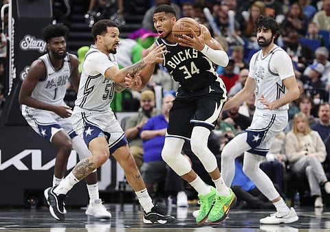 Milwaukee Bucks and Orlando Magic players in action