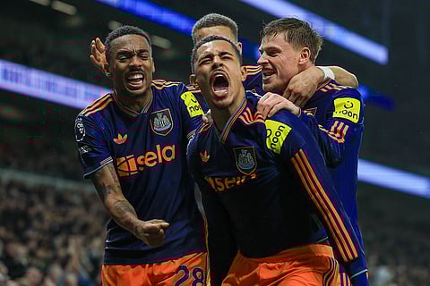 Jacob Ramsey celebrates his goal with teammates