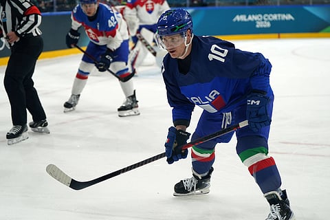 Dustin Gazley in action against Slovakia