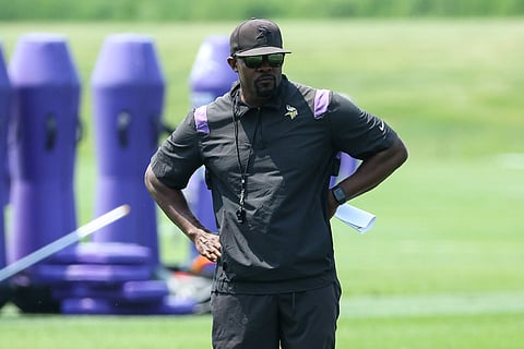 Minnesota Vikings defensive coordinator Brian Flores