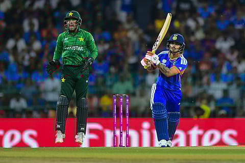 Ishan Kishan in action against Pakistan