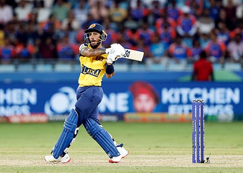 Pathum Nissanka of Sri Lanka in action