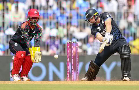 Glenn Philips in action against Canada