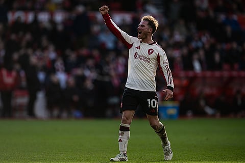 Alexis MacAllister scores the winning goal for Liverpool