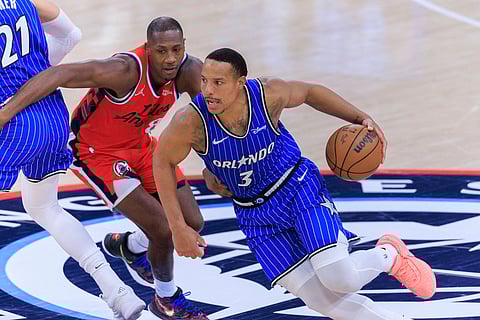 Desmond Bane in action against Los Angeles Clippers