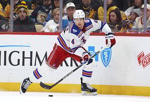 New York Rangers defenseman Braden Schneider