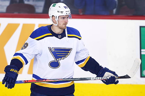Pavel Buchnevich in action for St. Louis Blues