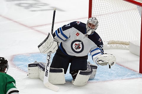 Winnipeg Jets goalie Connor Hellebuyck