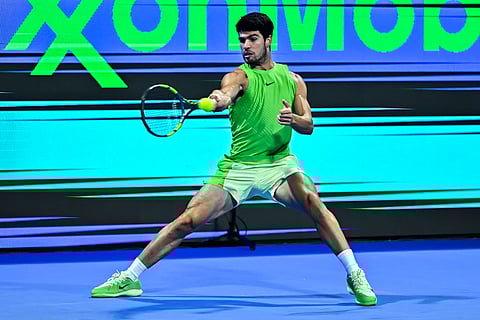 Carlos Alcaraz in action