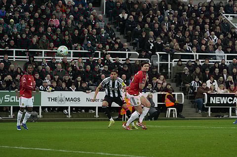 William Osula scores his winning goal for Newcastle United