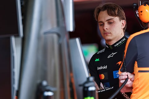 Oscar Piastri retires during the Australian Grand Prix