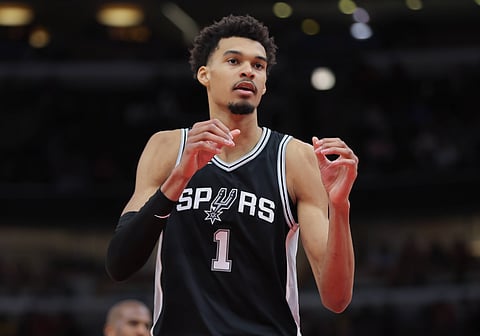 Victor Wembanyama in action