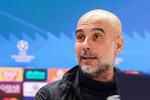 Pep Guardiola at the pre-match press conference