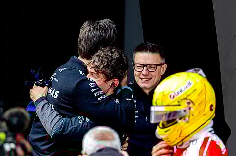 Toto Wolff congratulates Kimi Antonelli