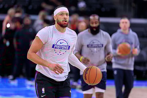 Cade Cunningham of Detroit Pistons during warmups