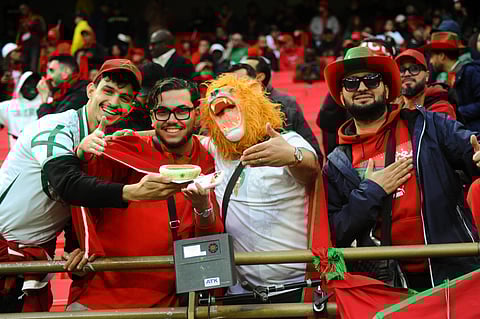 Morocco fans during the AFCON final