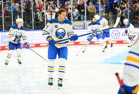Buffalo Sabres players in action