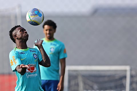 Vinicius Jr during the national team training session