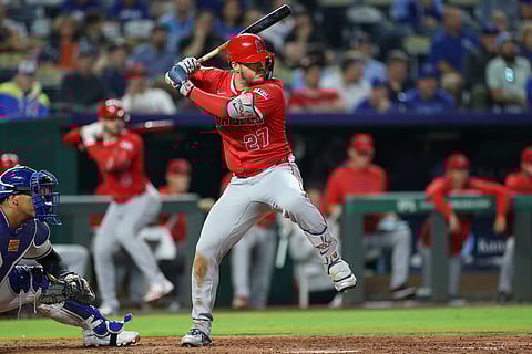 Mike Trout in action