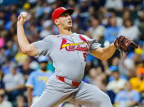 St. Louis Cardinals pitcher Andre Pallante in action
