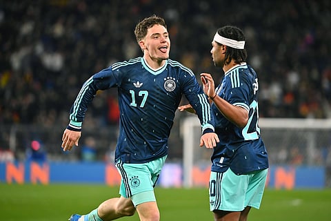 Florian Wirtz celebrates his goal against Swtizerland