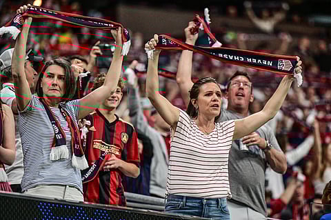USA fans during their friendly clash against Belgium