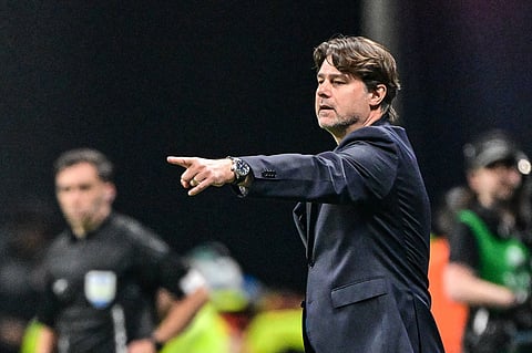 Mauricio Pochettino on the touchline against Belgium