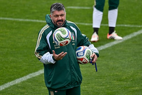 Gennaro Gattuso during the national team training session