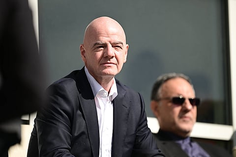 Gianni Infantino in attendance during friendly match between Iran and Costa Rica