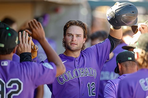 Colorado Rockies baseman Kyle Karros in picture