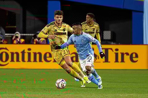 St. Louis City and New York City FC players in action
