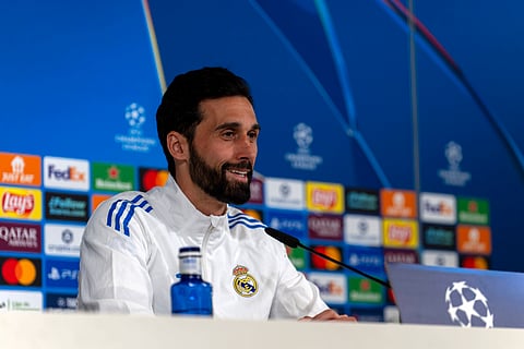 Alvaro Arbeloa at pre-match press conference