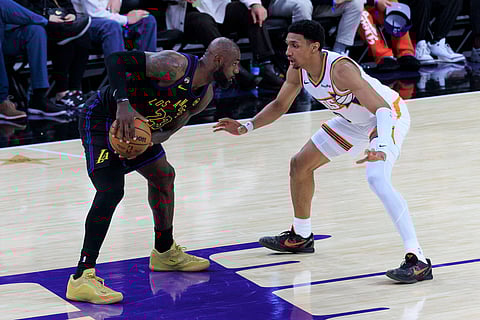 LeBron James in action against Phoenix Suns
