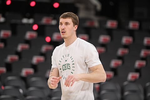 Boston Celtics forward Baylor Scheierman
