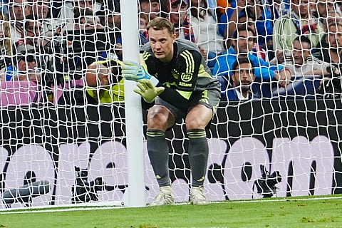 Manuel Neuer in action against Real Madrid