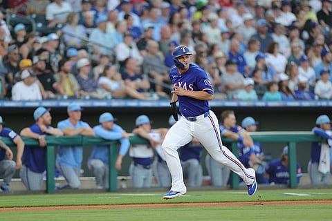 Texas Rangers baseman Jake Burger