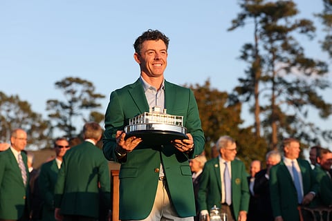 Rory McIlroy during the green jacket ceremony