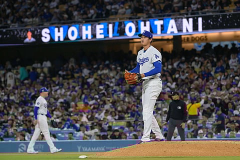 Shohei Ohtani in action against New York Mets