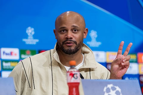 Vincent Kompany at the post-match press conference