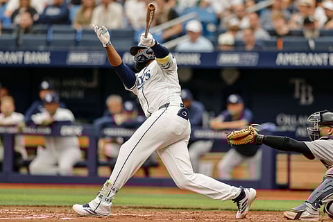 Jose Caballero of New York Yankees in action