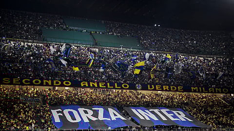 Inter Milan fans' choreography vs AS Roma
