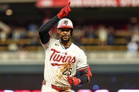 Minnesota Twins center fielder Byron Buxton in action