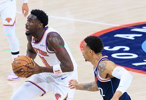 Mohamed Diawara of New York Knicks with the ball