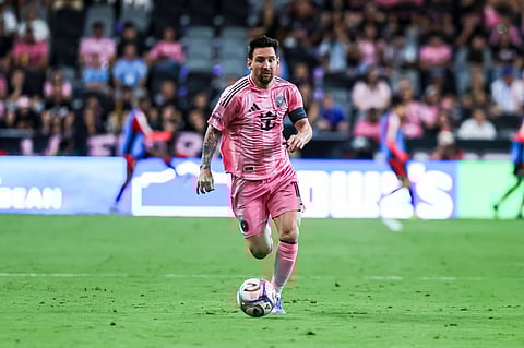 Lionel Messi in action