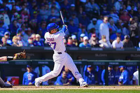 Seiya Suzuki hits a home run