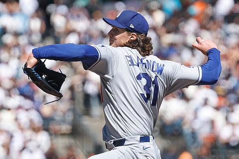Tyler Glasnow in action against San Francisco Giants
