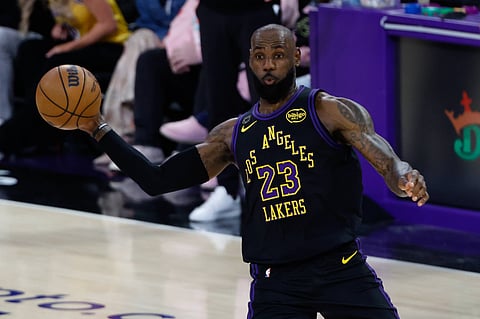 LeBron James of Los Angeles Lakers in action